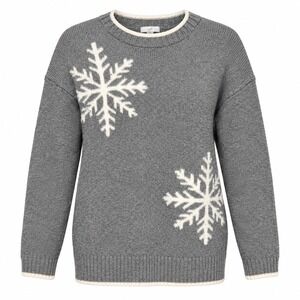 J. Jill Apres Ski Snowflake Sweater Women S Petite Gorpcore Winter Cabincore